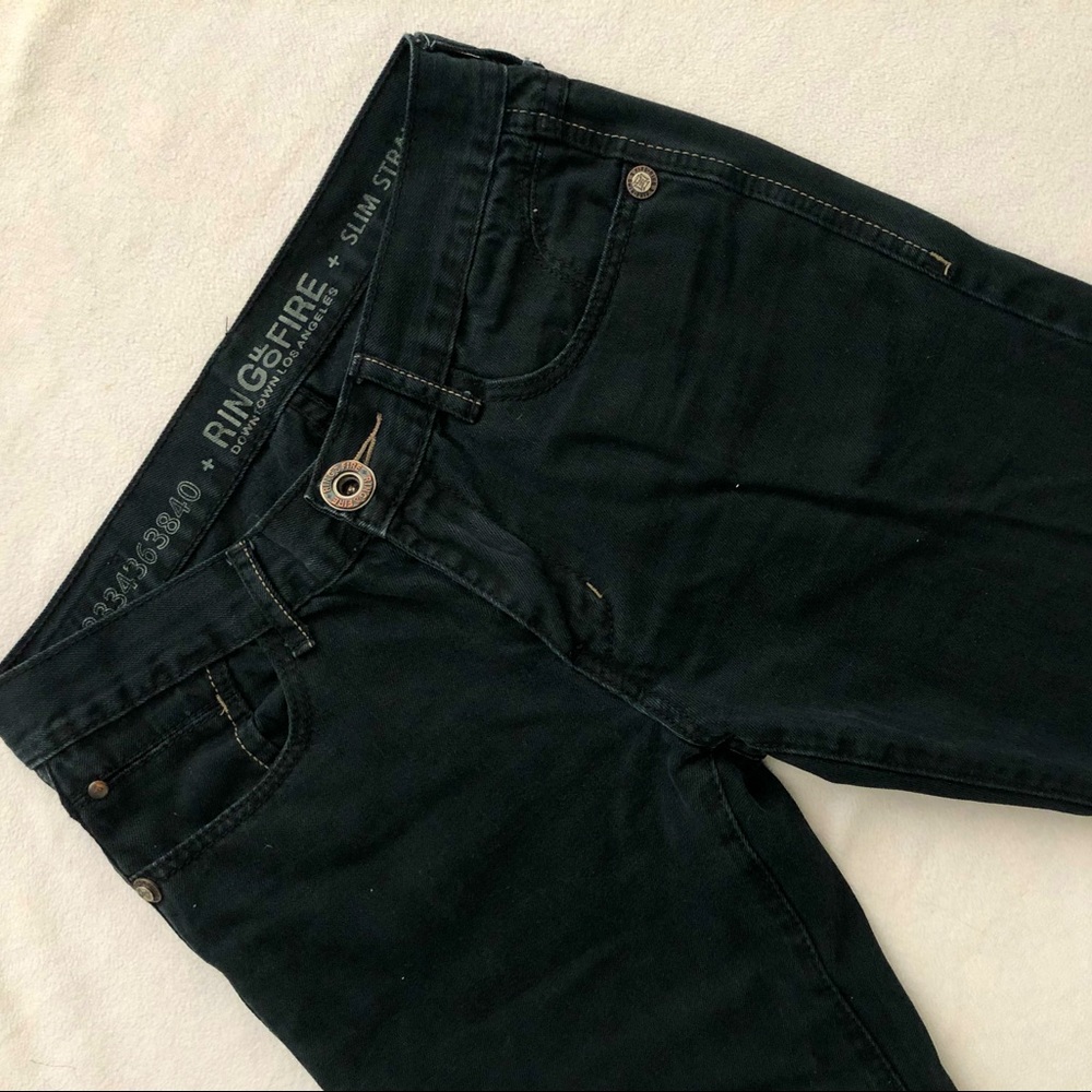 Ring of Fire Slim Straight 31X30 Black Jeans